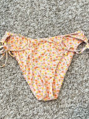 Dippin' Daisy's Pink Lemon Print Tie-Side Bikini Bottom